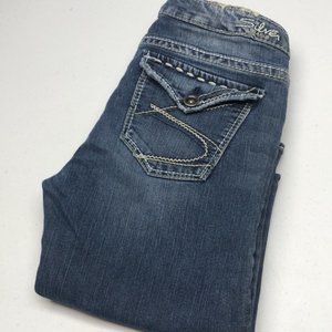 RETRO SILVER SUKI SURPLUS BOOTCUT JEANS 27x31 ⭐